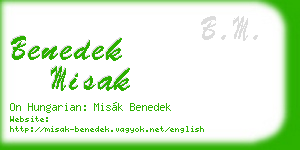 benedek misak business card