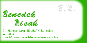 benedek misak business card